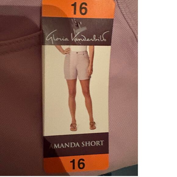 Gloria Vanderbilt Amanda Short Lavender Kiss Size 16 Short Length High Rise NWT - Picture 6 of 7